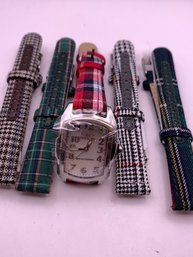 Fabulous INVICTA MOP Face With 5 Plaid Bands