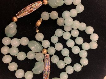 Lovely Vintage  Aventurine And Cloisonne Beads
