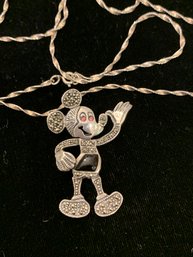 Super Fun MICKEY MOUSE Sterling Silver Necklace
