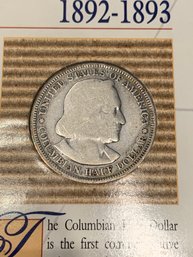 1893 Columbian Half Dollar United States 90  Silver