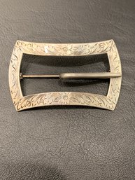 Antique Unger Brothers Sterling Silver Buckle Brooch