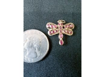 Vintage 14-karat Gold And Ruby Double-sided Dragonfly