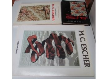 3 M. C. Escher Books, 2 Art, 1 Address Book