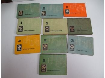 10 Various Vintage Late 1950s And Early 1960s Volkswagen VW Mini Service Manuals