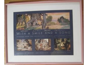Walt Disney Snow White Limited Edition Poster Signed By Four Of The Nine Old Men