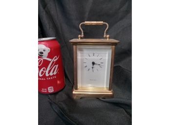 Vintage Brass Tiffany Carriage Clock Quartz