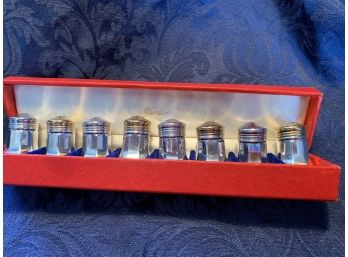 Cartier Sterling Salt And Peppers In Box Vintage