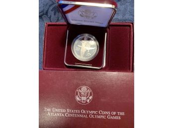 Olympic 1995 Silver Dollar 90 Gymnastics Proof