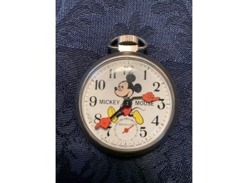 Fun Mickey Mouse Pocket Watch By Bradley