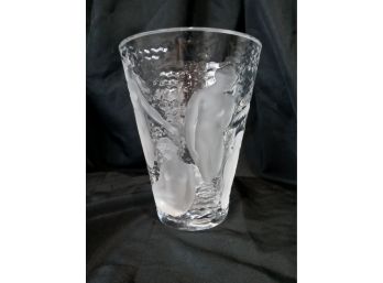 Gorgeous Lalique Crystal Vase With Nude Figures