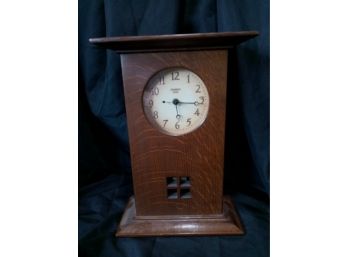 Present Time Original Handcrafted Mission Oak Clock Jim Dailey