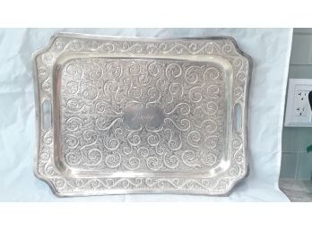 Antique Tiffany Makers Silver Tray