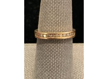 Classic Channel Set Diamond Gold Band Ring