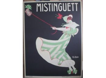 Mistenguett By G. K. Benda Poster Silkscreen Print In Colors