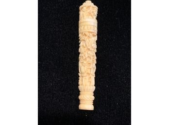 Antique Carved Bone Chinese Snuff Bottle