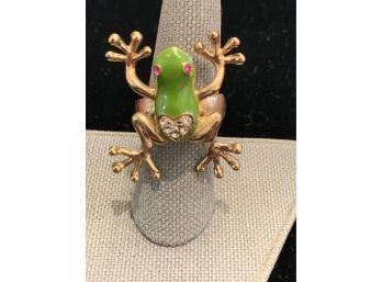 Super Fun Betsy Johnson Frog Ring