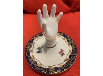 Vintage Limoges Porcelain Hand Ring Holder