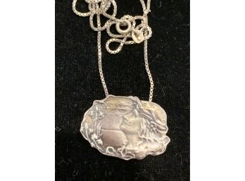 Sterling Silver Art Nouveau Woman Necklace