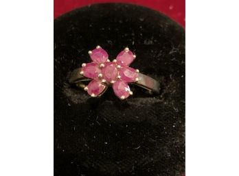 Lovely Ruby Sterling Silver Ring