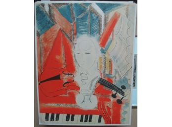 After Raoul Dufy, France (1877 - 1953) Screen Print Still Life Titled Homage To Mozart