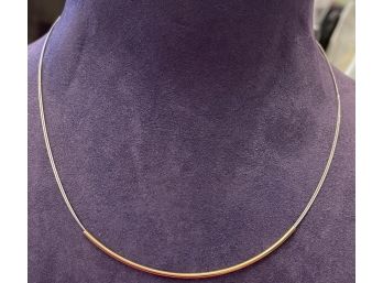 Mid Century 14k Yellow & White Gold Necklace
