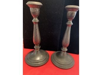 Vintage Sterling Silver Tall Candlesticks