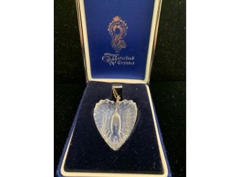 Beautiful Cut Crystal Waterford Heart Sterling Necklace