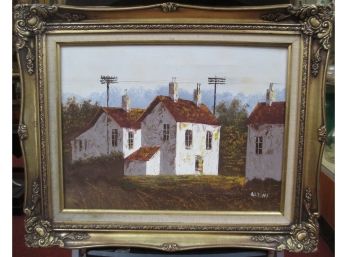 Oil Painting Country Landscape Signed Altini