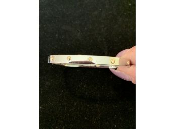 Sleek Design 18kt Gold And Stainless Steel Bracelet