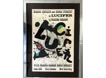 1975 Joan Miro Lucifer Exhibition Poster Joan Fonteyn