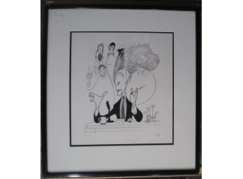 Al Hirschfeld (1903 - 2003) New York, Limited Edition Lithograph, Johnny Carson - The Tonight Show