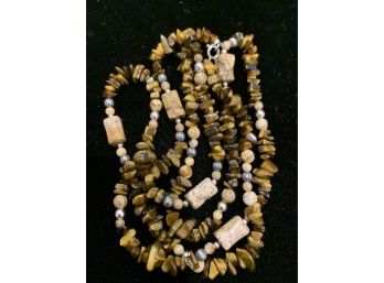 Carolyn Pollack Tigers Eye And Jasper  Necklace