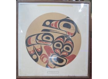 Wayne Coryell (20th Century American) Northwest Coast Silkscreen Print Titled Raven Spirit
