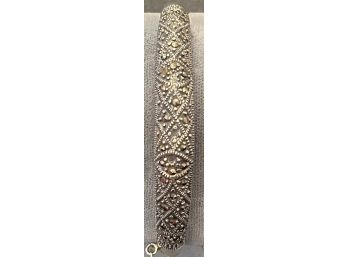 Dazzling Marcasite Bangle Bracelet Set In Sterling Silver