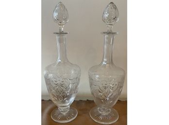 Pair Of Baccarat Cut Crystal Decanters