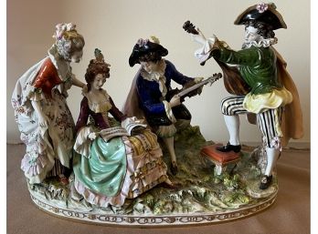 Large Sitzendorf Porcelain Grouping Of Musicians