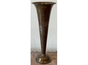 Heavy Sterling Silver Mauser Trumpet Vase