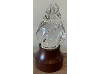 Vintage Steuben Desk Accessory Crystal Paperweight Torch Of Strength