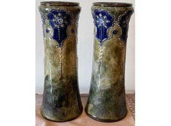 Pair Of Doulton Lambeth Vases