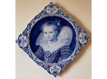 Large Delft Portrait Charger Princesje Naar P Moreelse