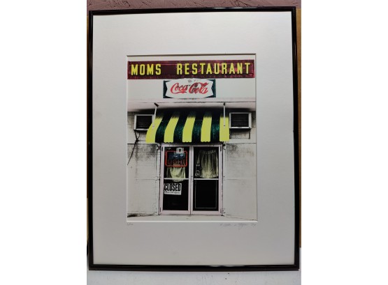 Limited Edition Hand Painted Photograph By Allan I Teger Moms Restaurant