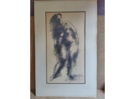 Chaim Gross Drawing Of A Nude Woman