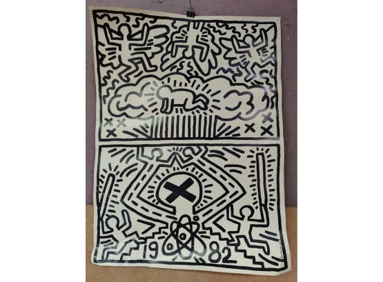 KEITH HARING (1958-1990) Poster For Nuclear Disarmament 1982