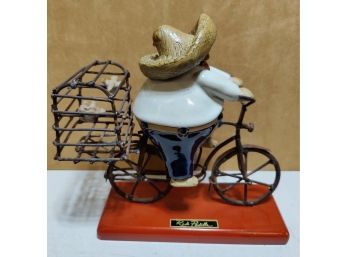Rodo Padilla, Mexico, Fat Man On Bike With His Birds Metal Work And Ceramic Sculpture