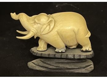 Asian Organic Carved Good Luck Elephant