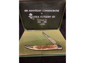 Vintage Stag Handle Knife In Box 1 Of 1000