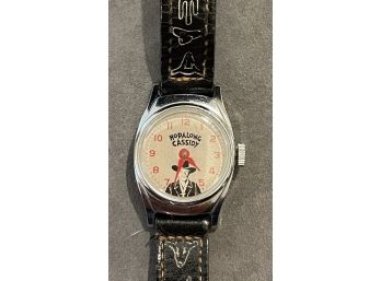 Vintage Hopalong Cassidy Leather Band Watch