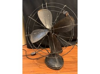 Large Art Deco Black Electric Fan
