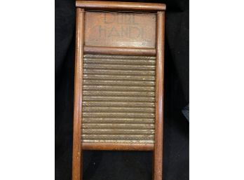 Antique Small Oak Washboard Country Decor