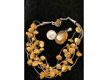 Butterscotch Amber Necklace And Pendant